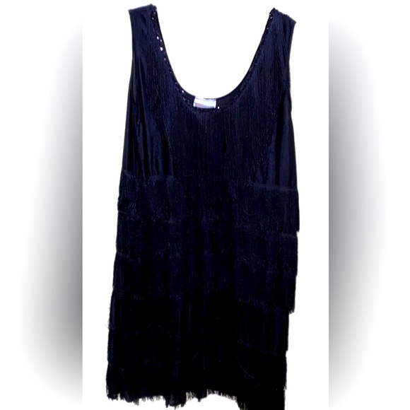 California Costumes Dresses & Skirts - CALIFORNIA COSTUMES FRINGE “ROARING 20’S-STYLE” SLEEVELESS DRESS SZ 3X BOACK